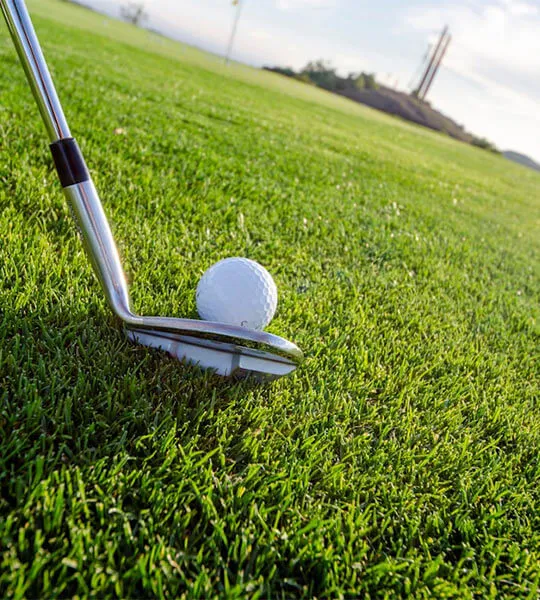Campo de golf al amanecer