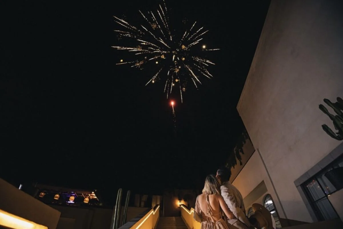 Fuegos artificiales en Amatte